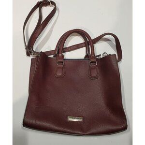 Vintage Kenneth Cole Reaction Burgundy Colored Vegan Purse with Handles/Strap